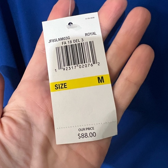 Michael Kors - Women's Blue Open Shoulder Top - Picture 4 of 7